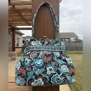 GUC Vera Bradley Kisslock Alice Retired Java Blue 2006 Shoulder Bag
